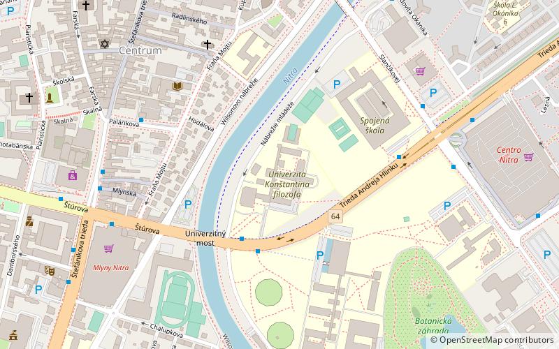 Constantine the Philosopher University in Nitra location map