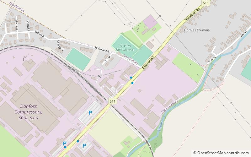 Štadión Zlaté Moravce location map