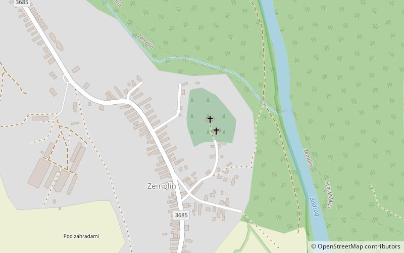 Zemplín Castle location map