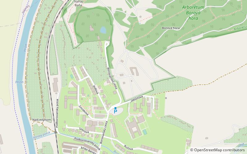 Arborétum Borová hora location map