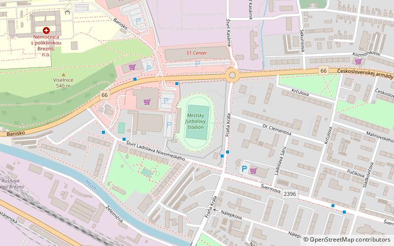 mestsky stadion brezno location map