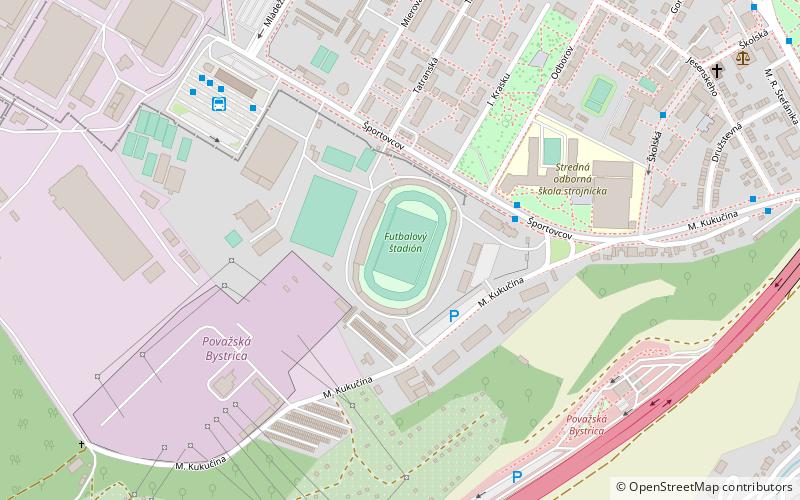stadion msk povazska bystrica location map