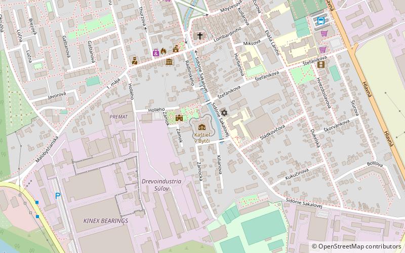 Bytčiansky zámok location map