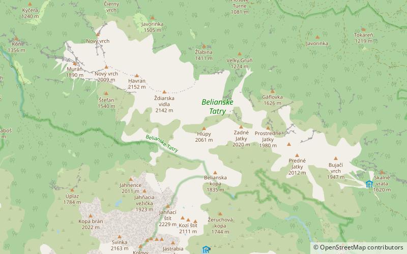 Szalony Wierch location map