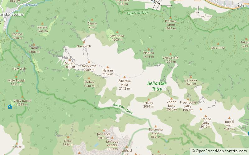 Ždiarska vidla location map