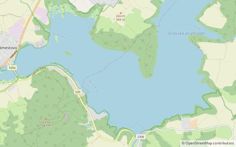 Orava-Stausee location map