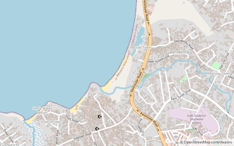 levuma beach freetown location map