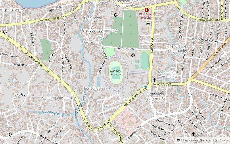 Brookfields National Stadium location map