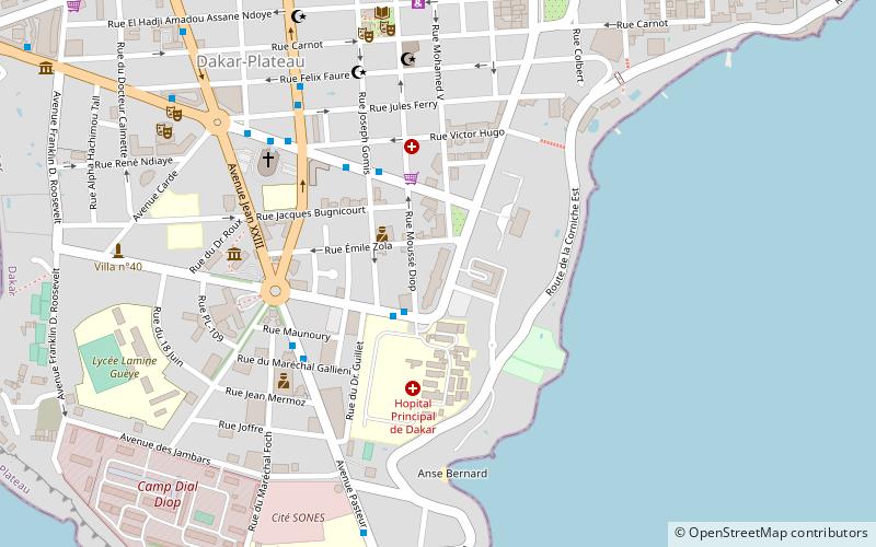 national library of senegal dakar location map