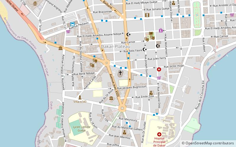 Cathedral location map