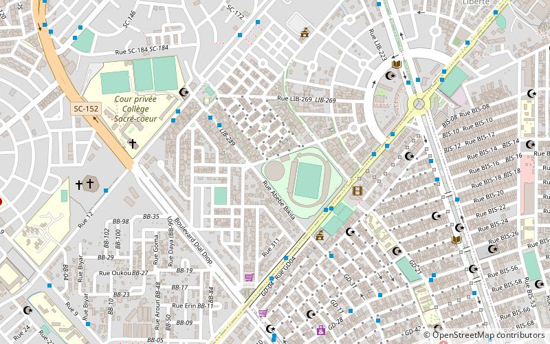 Stadium Marius-Ndiaye location map