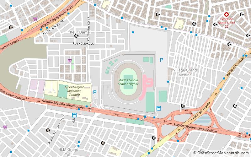 Stade Léopold Sédar Senghor location map