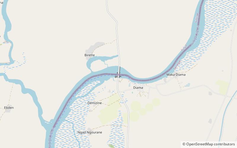Diama Dam location map