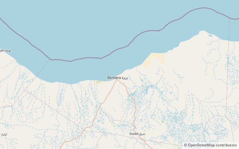 baathela beach berbera location map