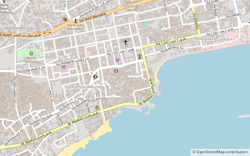 jamaa shingani mogadishu location map