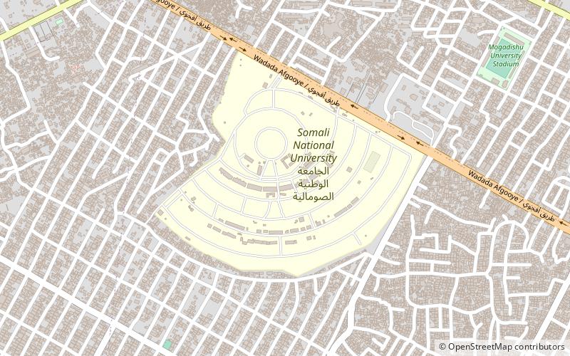 Nationale Universität Somalias location map