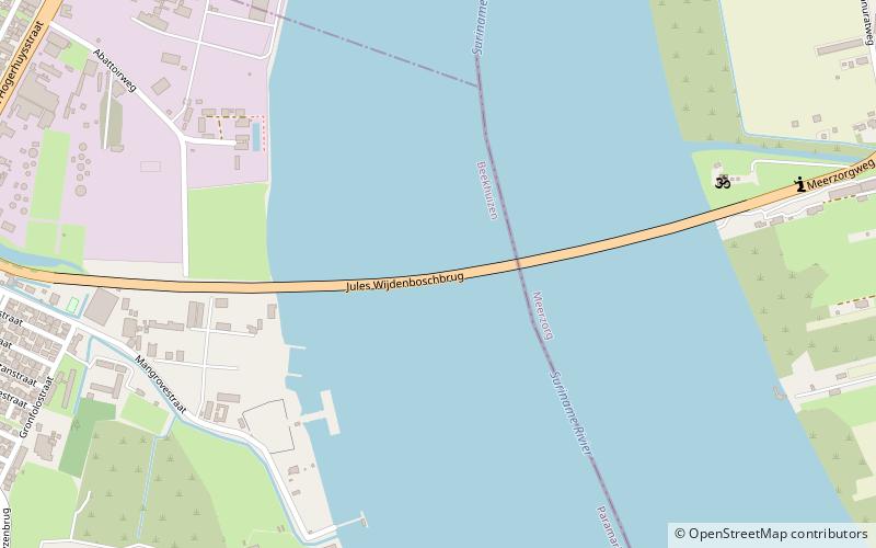 Jules Wijdenbosch Bridge location map