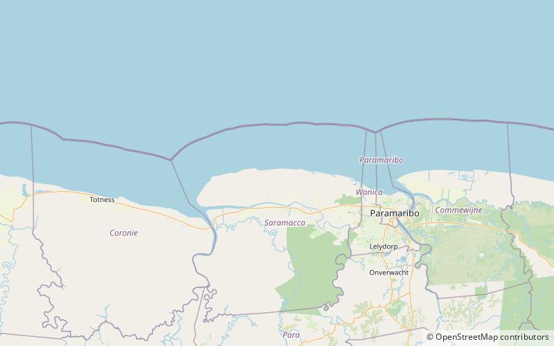 Guianan mangroves location map