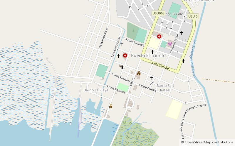 puerto el triunfo location map