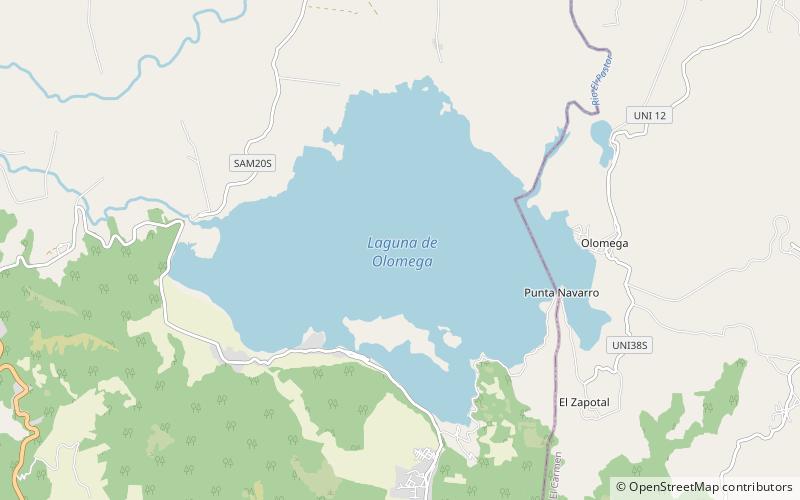 Laguna de Olomega location map