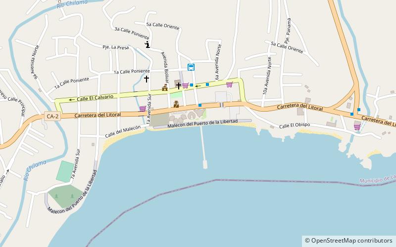 malecon del puerto de la libertad la libertad location map