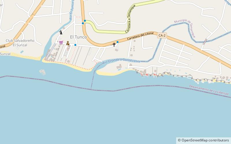 playa el tunco location map