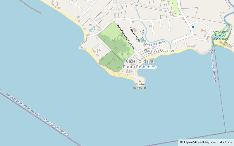 playa los cobanos location map