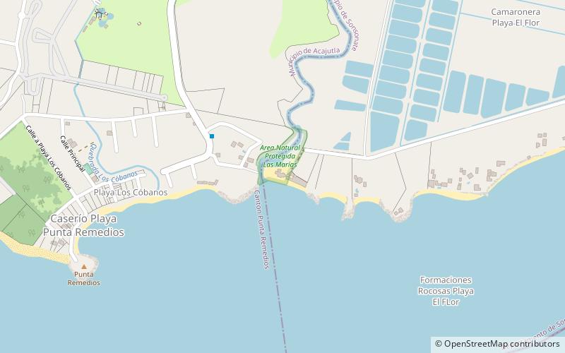 playa los cobanos location map
