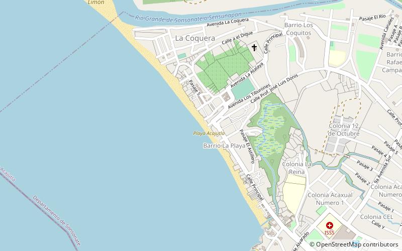 Playa Acajutla location map