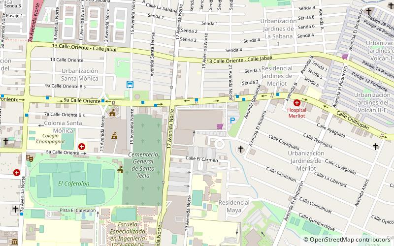 plaza merliot santa tecla location map