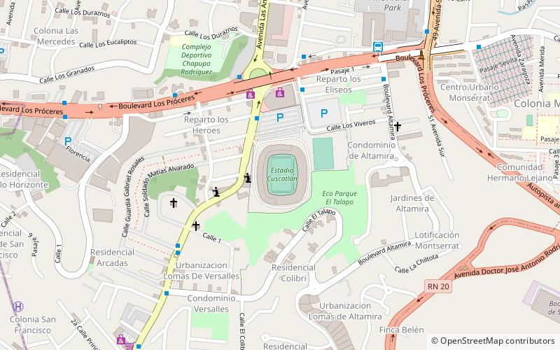 Estadio Cuscatlán location map