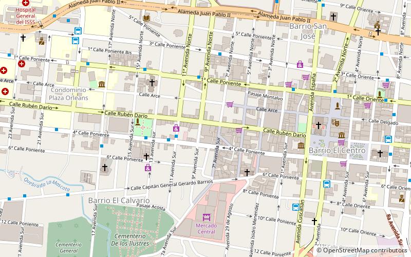 plaza centro san salvador location map