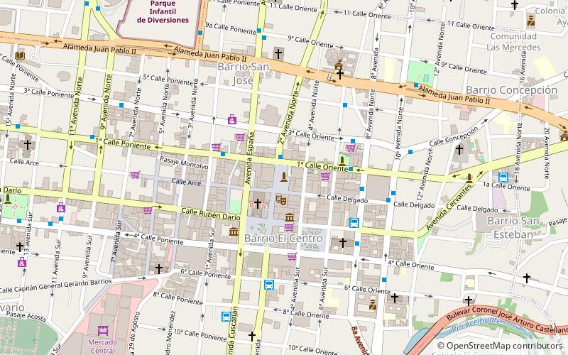 Plaza Morazán location map
