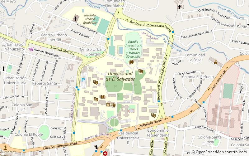 Université du Salvador location map