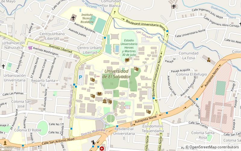 universite du salvador san salvador location map