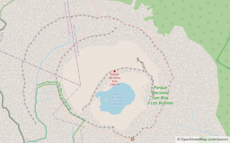Santa Ana Volcano location map