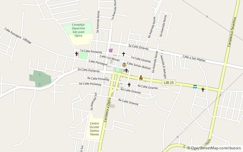 la placita de opico departement de la libertad location map