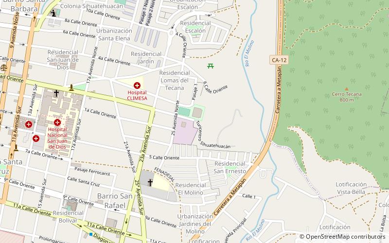 turicentro sihuatehuacan santa ana location map