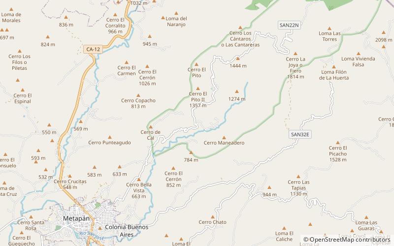 Montecristo trifinio national park location map