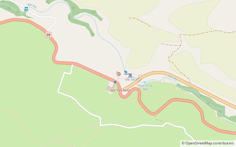 Sa'ar Fall & Viewpoint location map
