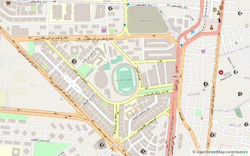 Tishreen Stadium location map