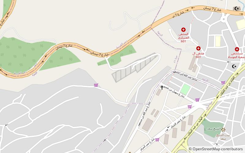 Mezzeh prison location map