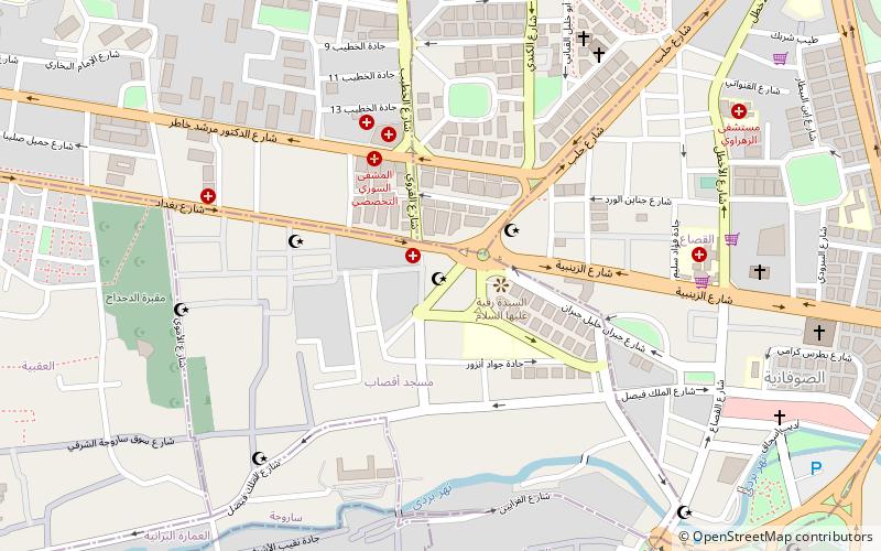 aqsab mosque damas location map