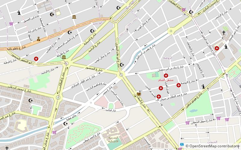 rawda square damas location map
