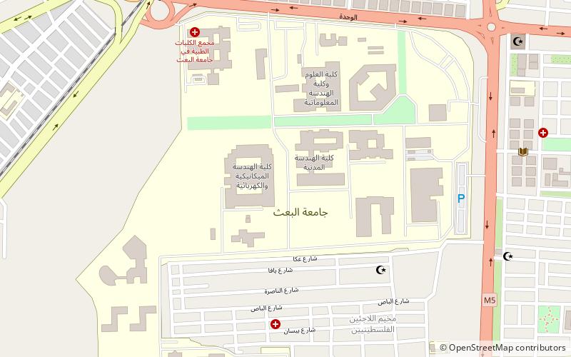 Baath-Universität location map