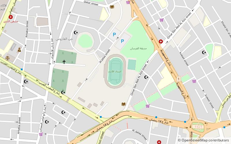 Al-Assad Stadium location map