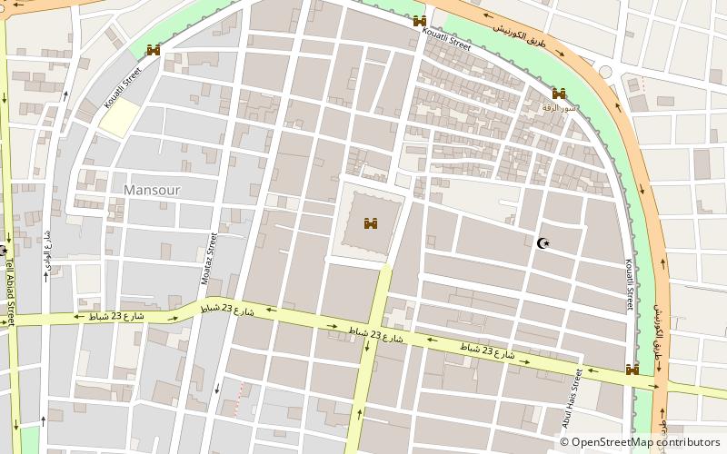 great mosque of raqqa location map