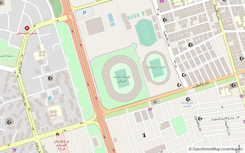 Aleppo International Stadium location map