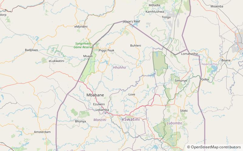 Barrage de Maguga location map