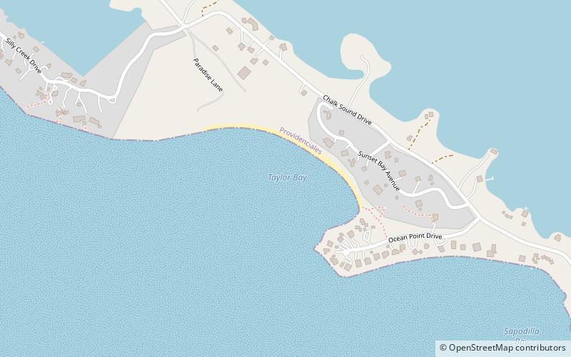 taylor bay beach providenciales location map